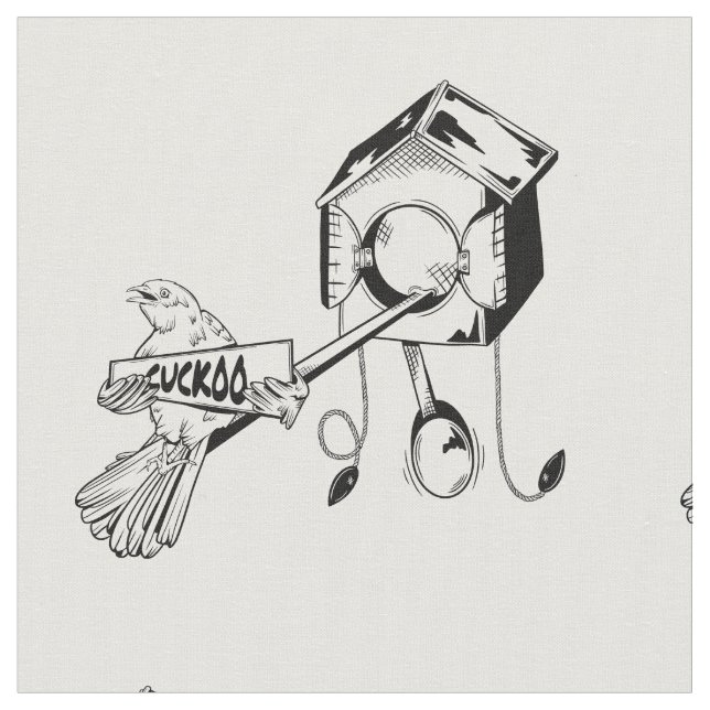 Funny Cuckoo Clock Tyg (Närbild)