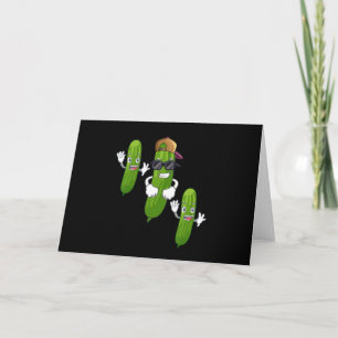 Funny Cucumber Pickle Dancing Food Kort