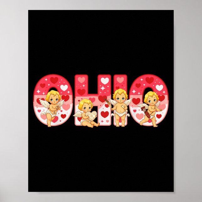 Funny Cud Ohio Midwestern Party O-h-i-o In Valenti Poster (Framsidan)