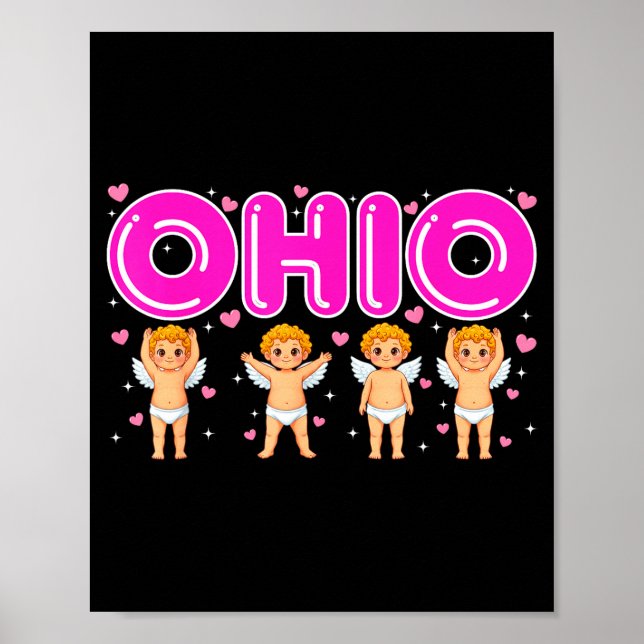 Funny Cud Ohio Midwestern Party O-h-i-o In Valenti Poster (Framsidan)