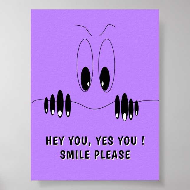 Funny Curiosity Eyes Poster Custom Text (Framsidan)