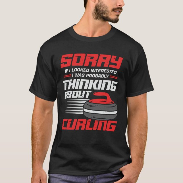 Funny Curling Player Sport Curler Gift T Shirt (Framsida)
