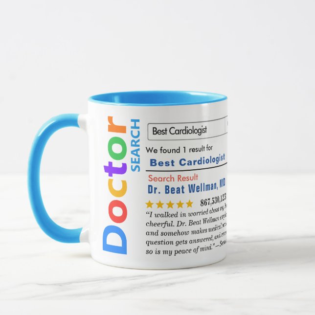 Funny Custom Best Cardiologist Mug Mugg (Vänster)