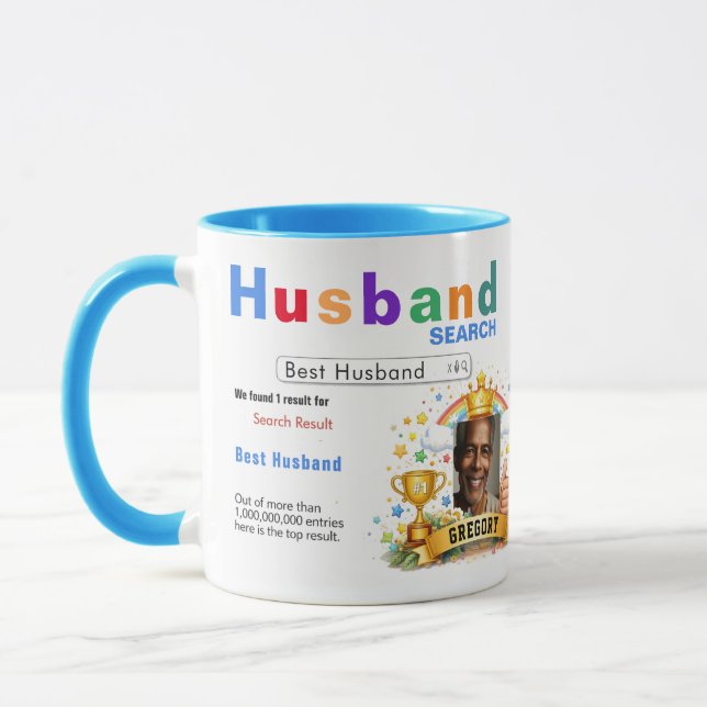 Funny Custom Best Husband Search Mugg (Vänster)