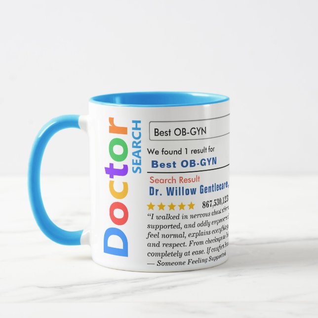 Funny Custom Best OBGYN Specialist Mugg (Vänster)
