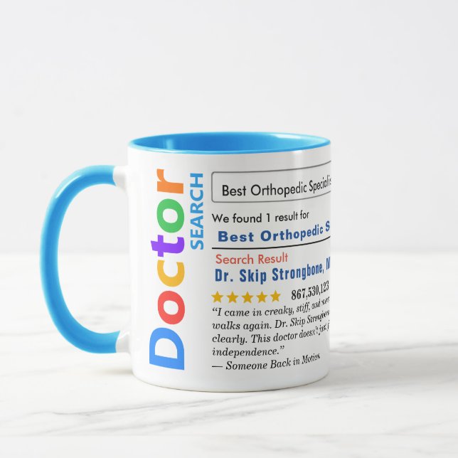 Funny Custom Best Orthopedic Specialist Mugg (Vänster)