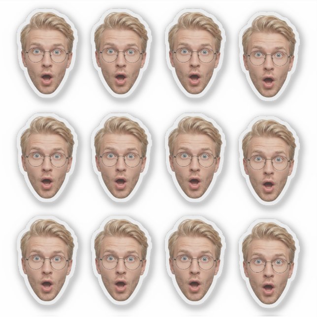 Funny Custom Face Bachelorette Party Klistermärken (Framsida)