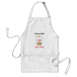 Funny Custom Name Pizza and Beer Grilling Apron Förkläde