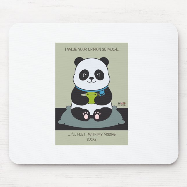 Funny Custom Sarcastic Panda Opinion Coworker Gift Musmatta (Framsidan)