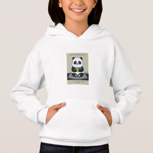 Funny Custom Sarcastic Panda Opinion Coworker Gift T Shirt (Framsida)