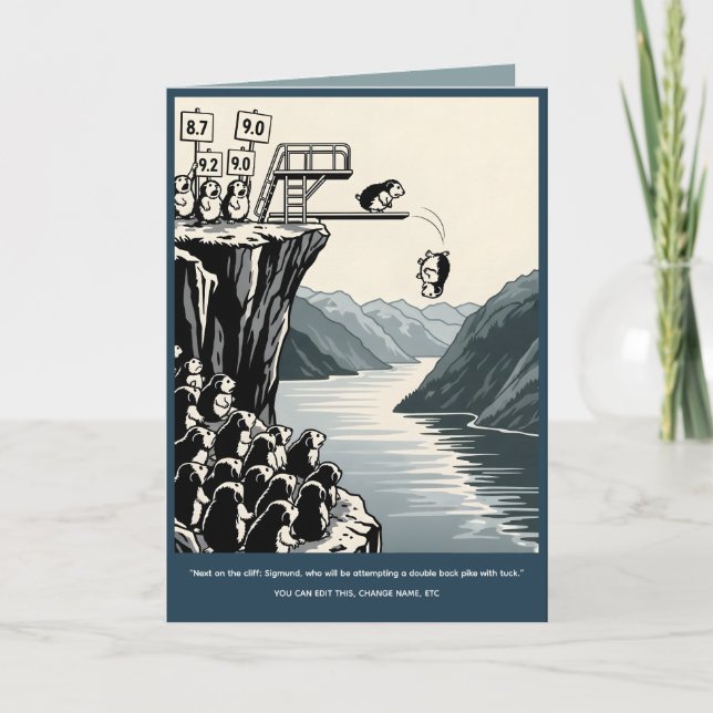 Funny customizable Birthday Kort (Framsida)