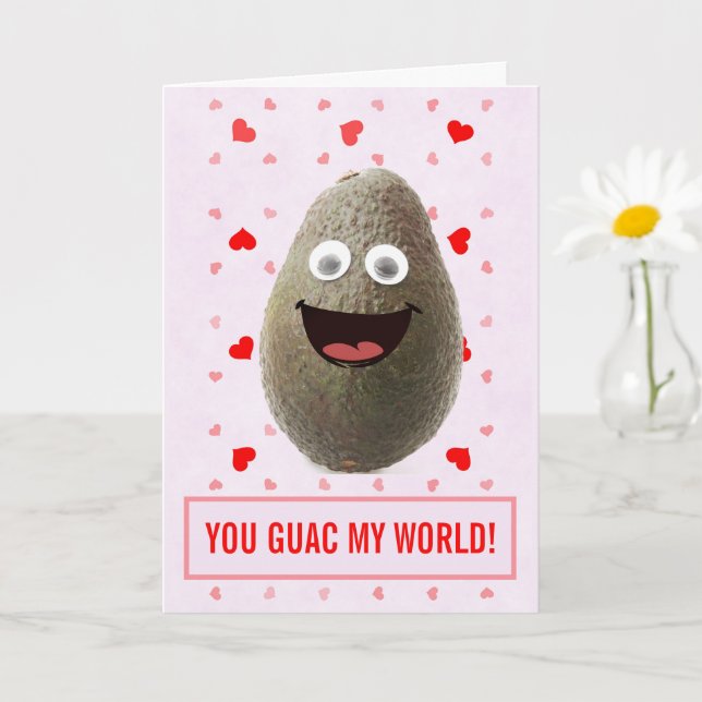 Funny Cute Avocado Birthday Kort (Liten växt)