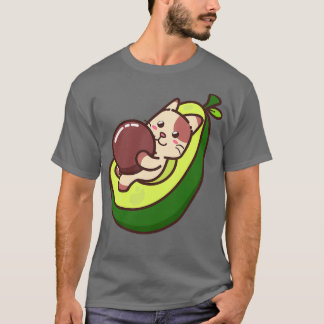 Funny Cute Avocado Cat T Shirt