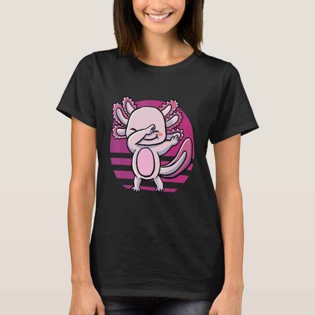 Funny Cute Axolotls Walking Pet Fish Älskare T Shirt (Framsida)