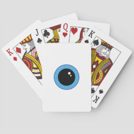 Funny Cute Blue Eyeball Casinokort