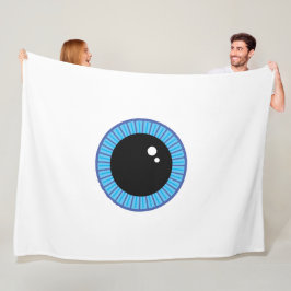Funny Cute Blue Eyeball Fleecefilt