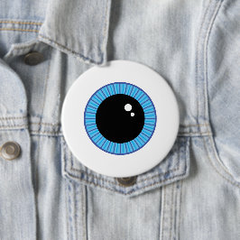 Funny Cute Blue Eyeball Knapp