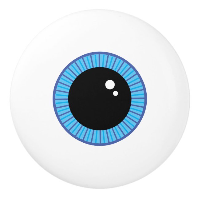 Funny Cute Blue Eyeball Knopp (Framsidan)