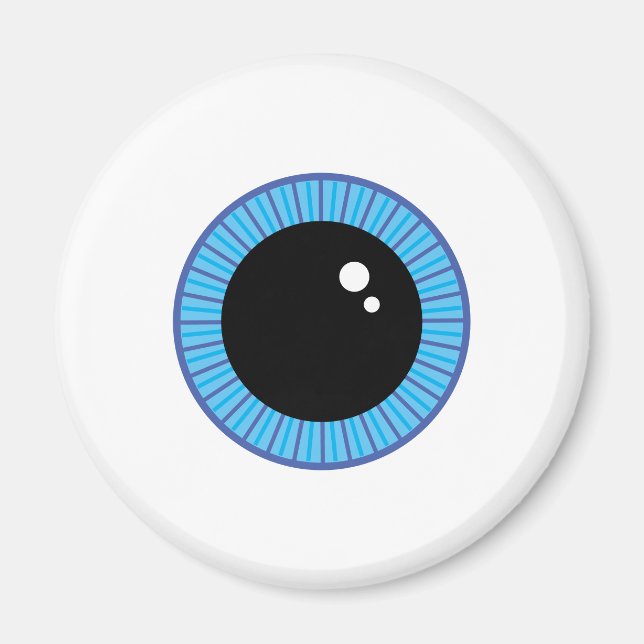 Funny Cute Blue Eyeball Magnet (Framsidan)
