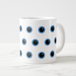 Funny Cute Blue Ögon Jumbo Mugg