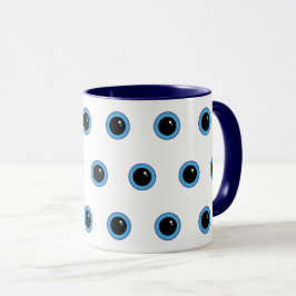 Funny Cute Blue Ögon Mugg