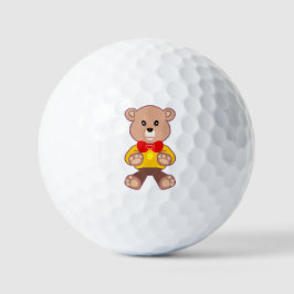 Funny Cute Bowtie Nalle Golf Bollar