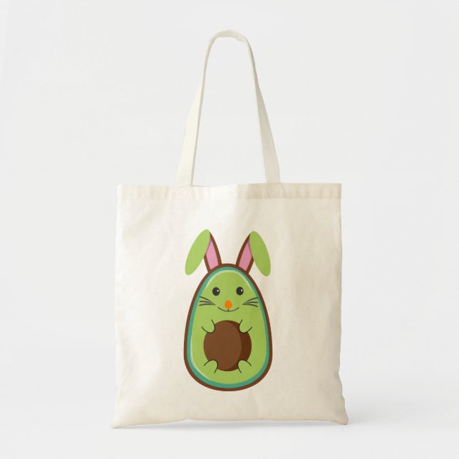 Funny Cute Bunnycado Påsk Avocado Gift Tygkasse (Framsidan)