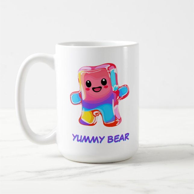 Funny Cute Candy Gimme Gummy Bear Kaffemugg (Vänster)