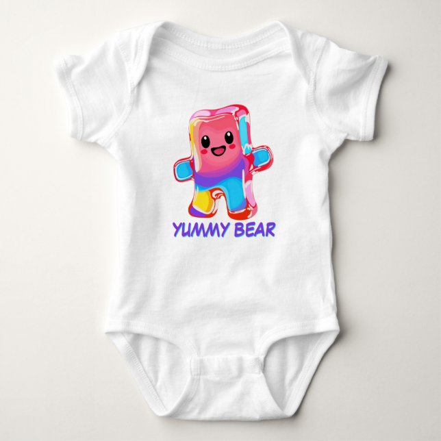 Funny Cute Candy Gimme Gummy Bear T Shirt (Framsida)