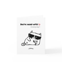 Funny Cute Cat Birthday Card-anpassat namn