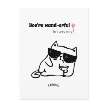 Funny Cute Cat Birthday Card-Personlig Namn