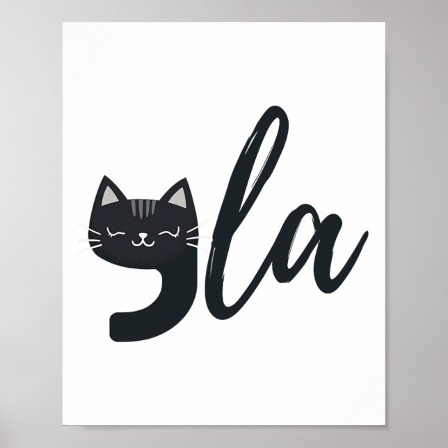 Funny Cute Cat Comma La Funny Kamala Harris Presid Poster (Framsidan)