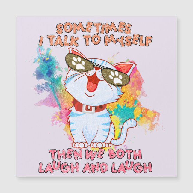 Funny Cute Cat | Ibland talar jag med mig själv (Framsida)