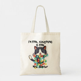 Funny Cute Cat Jag är Bra  Ljus Lärare Humor Tygkasse