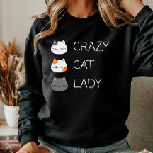 Funny Cute Cat Mamma Crazy Cat Dam Womens