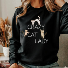 Funny Cute Cat Mamma Crazy Cat Dam Womens T Shirt