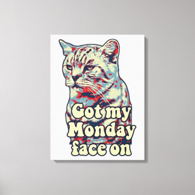 Funny cute cat meme for cat lovers & kitty owners canvastryck (Framsida)