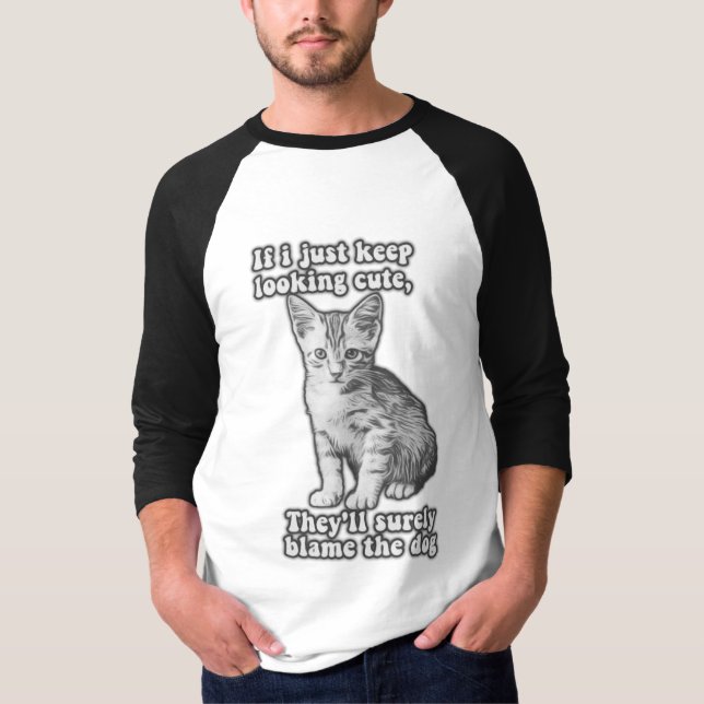 Funny cute cat meme for cat owners & kitty lovers t shirt (Framsida)