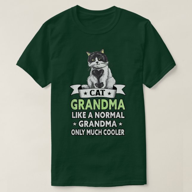 Funny Cute Cat Womens Best Cat Cat Grandma nånsin  T Shirt (Design framsida)