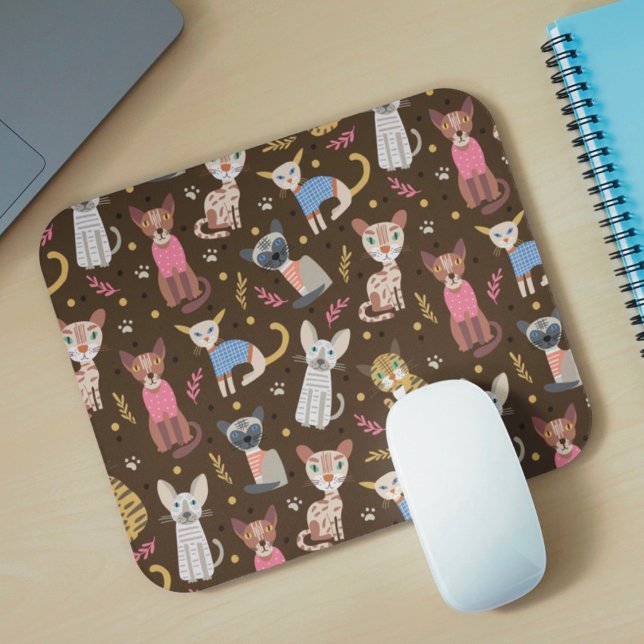 Funny Cute Cats Mousepad Musmatta (Skapare uppladdad)