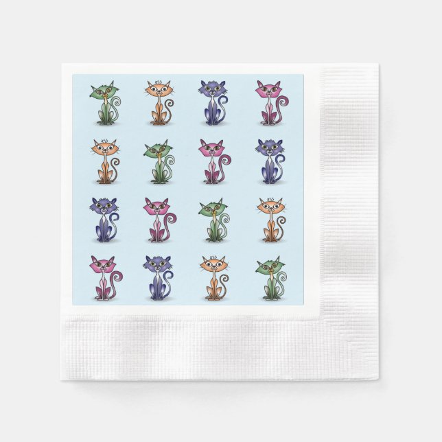 Funny Cute Cocktail Pappersservett (Framsidan)