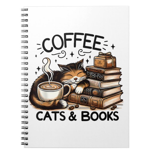 Funny Cute Coffee Cats Bokar Älskare Gift Idea Wom Anteckningsbok (Framsidan)
