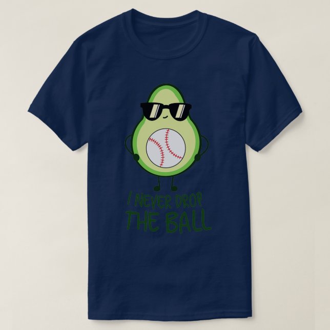 Funny Cute Coola Avocado Baseball T Shirt (Design framsida)