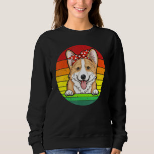 Funny Cute Corgi Mamma Red Polka Retro Puppy Rainb T Shirt