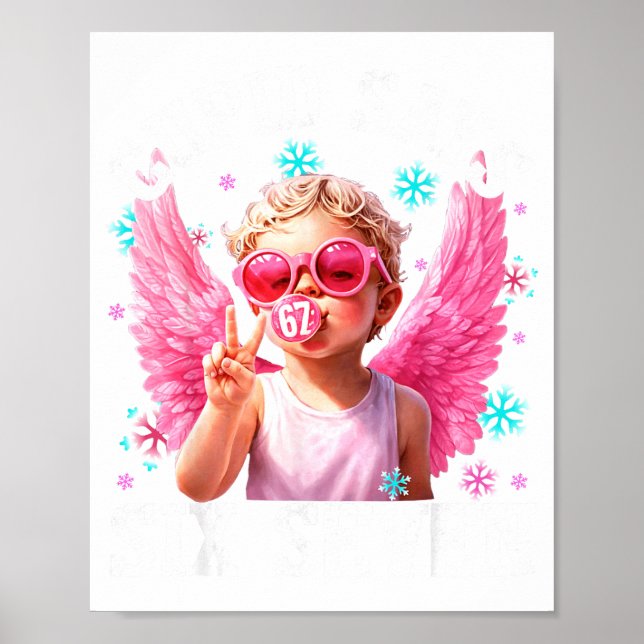 Funny Cute Cud Says Six Seven Valentine's Day 67 M Poster (Framsidan)