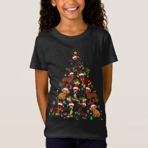 Funny Cute Dachshund Julgran Pet Hund älskare T Shirt