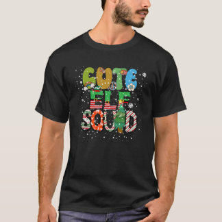 Funny Cute Elf Squad Matching Hippie Elf jul T Shirt