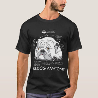 Funny Cute English Bulldog Anatomy Hund Biology Gi T Shirt