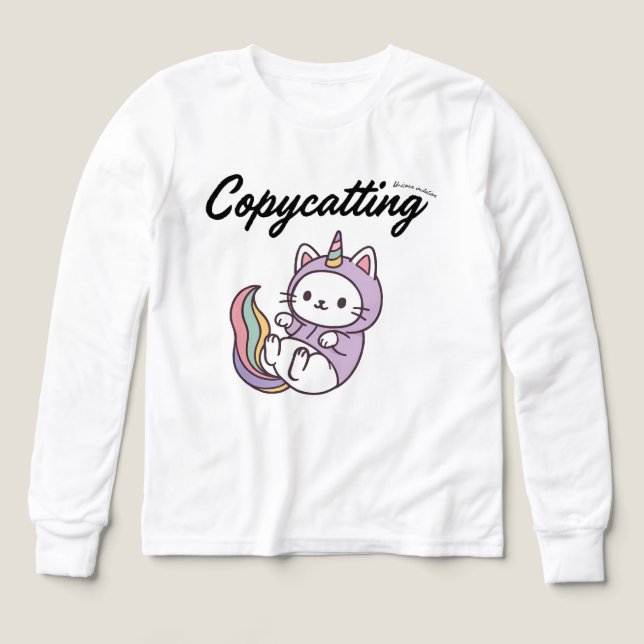 Funny Cute, enkel design för kattälskare T Shirt (Design framsida)