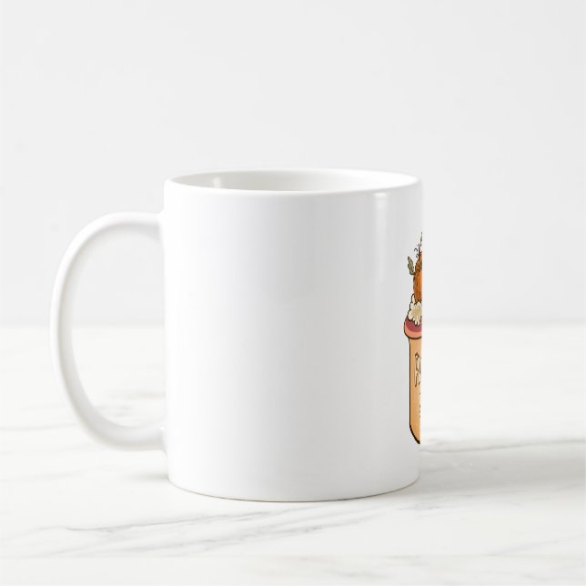 Funny Cute Fall Autumn Cute Pumkin Coffee Kaffemugg (Vänster)